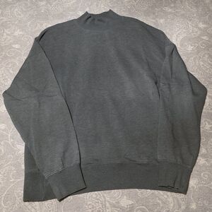 Tentree Grey/Green Mockneck Sweater W/ Pockets (Size S)